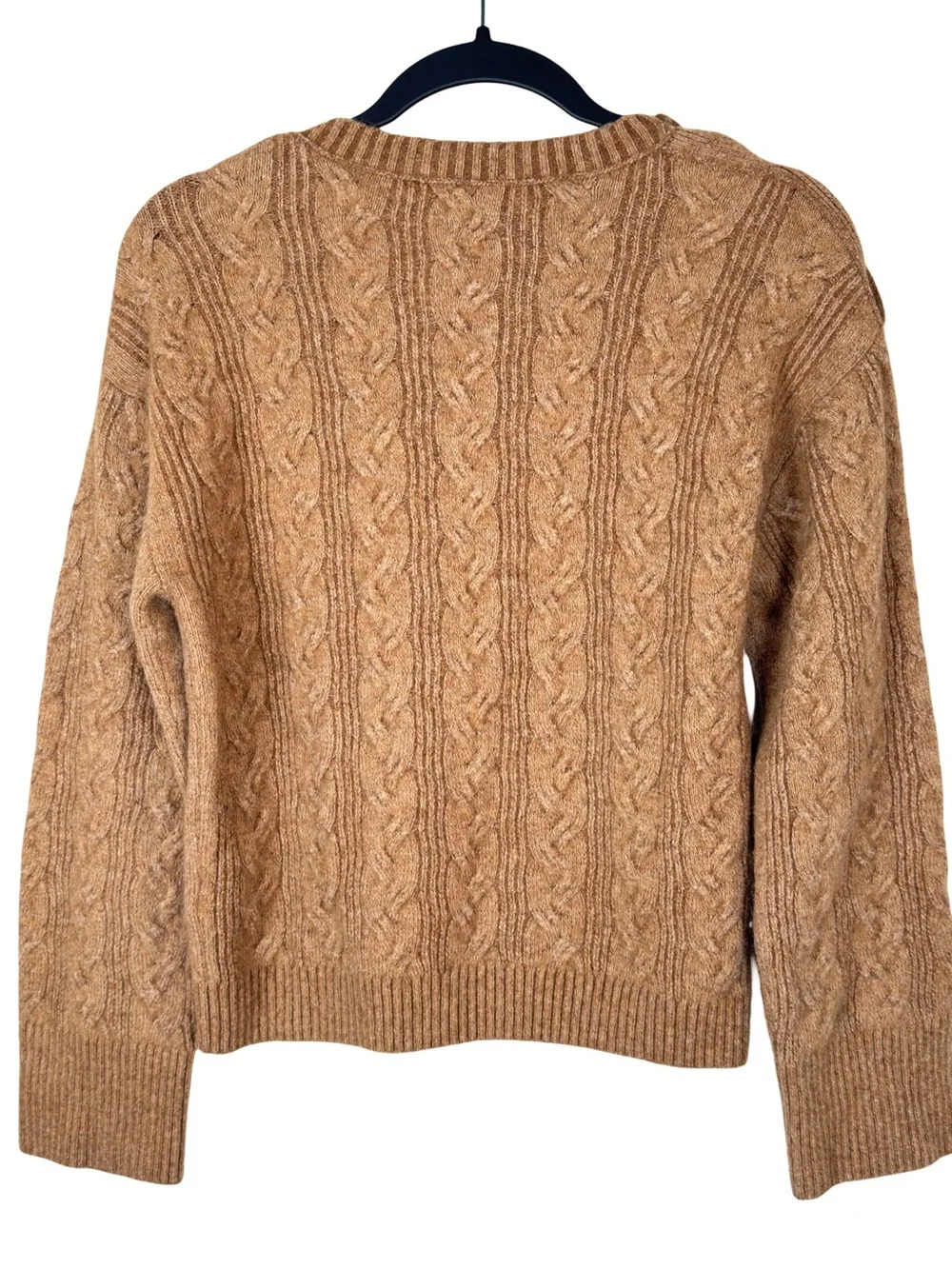 J.Crew Cable-Knit Shoulder-Button Sweater in Supersoft Yarn Size S